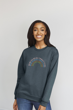 MENTAL HEALTH MATTERS RAINBOW UNISEX CREWNECK